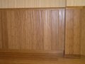 horizontal bamboo wainscoting